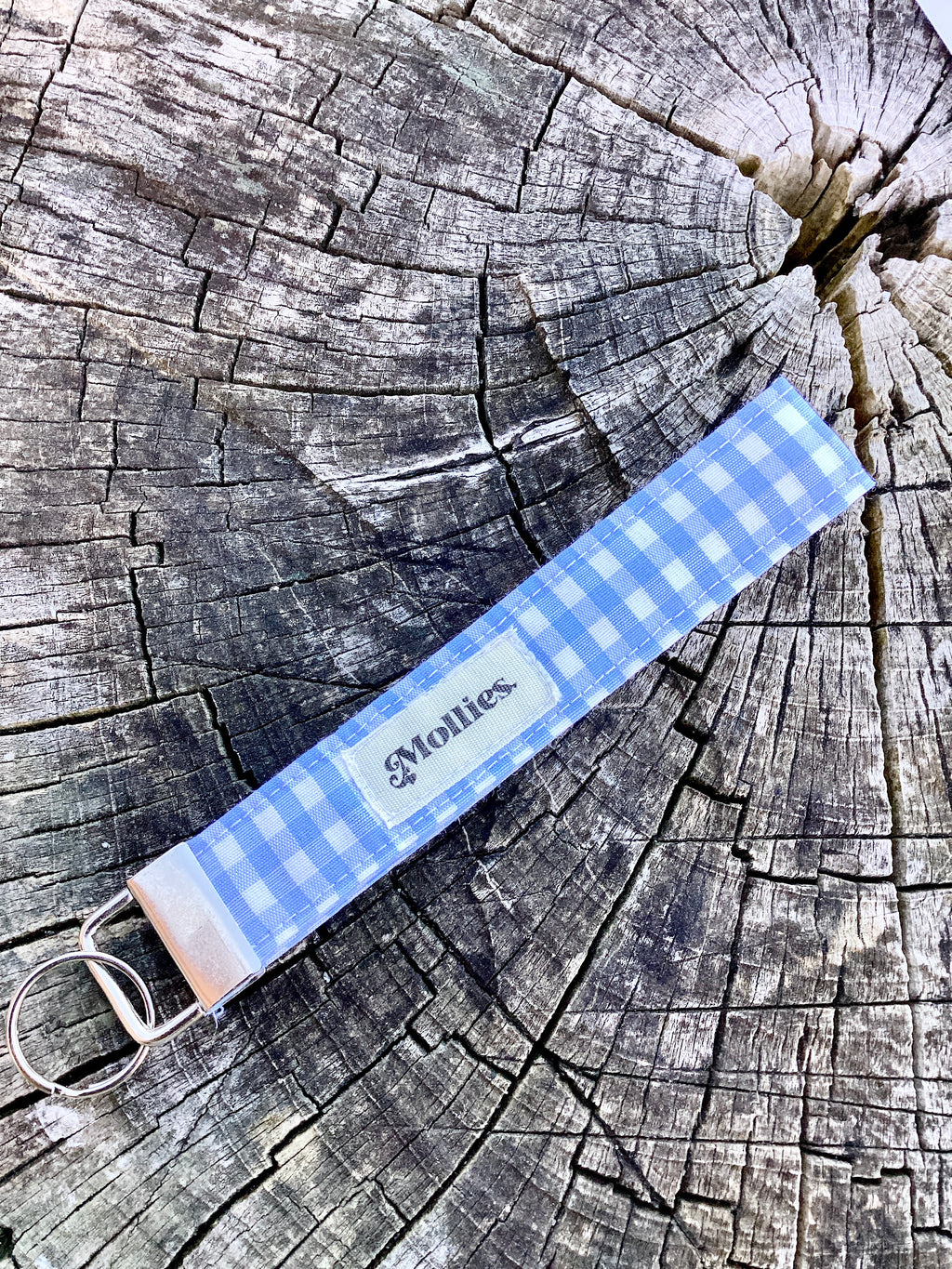 Llavero Vichy azul