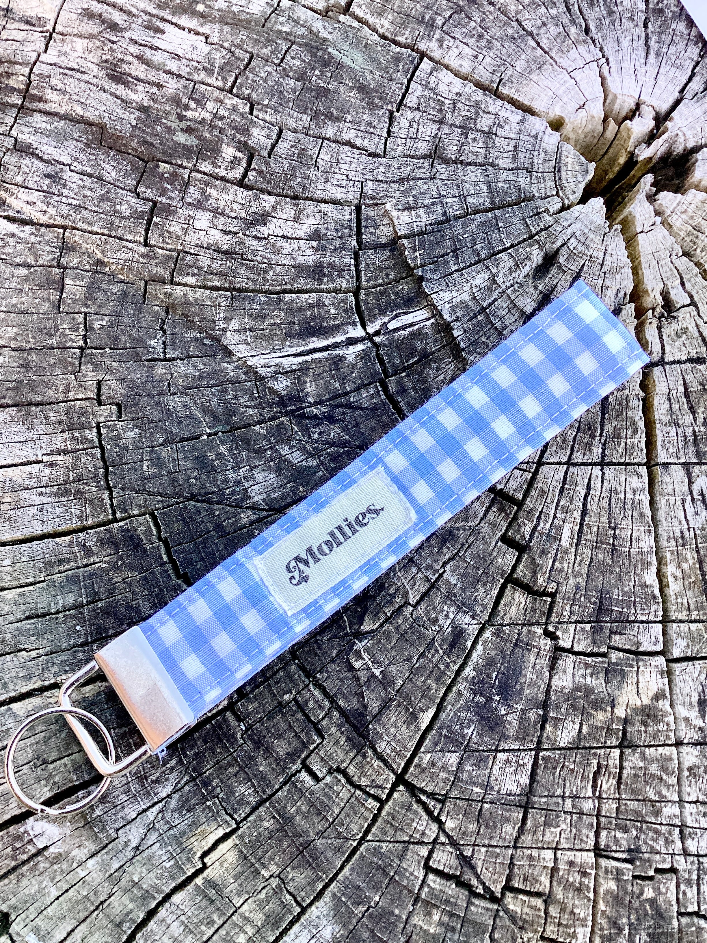 Llavero Vichy azul