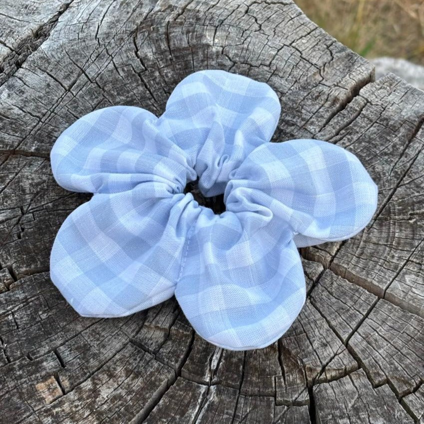 Coletero Flor Cuadritos Azul