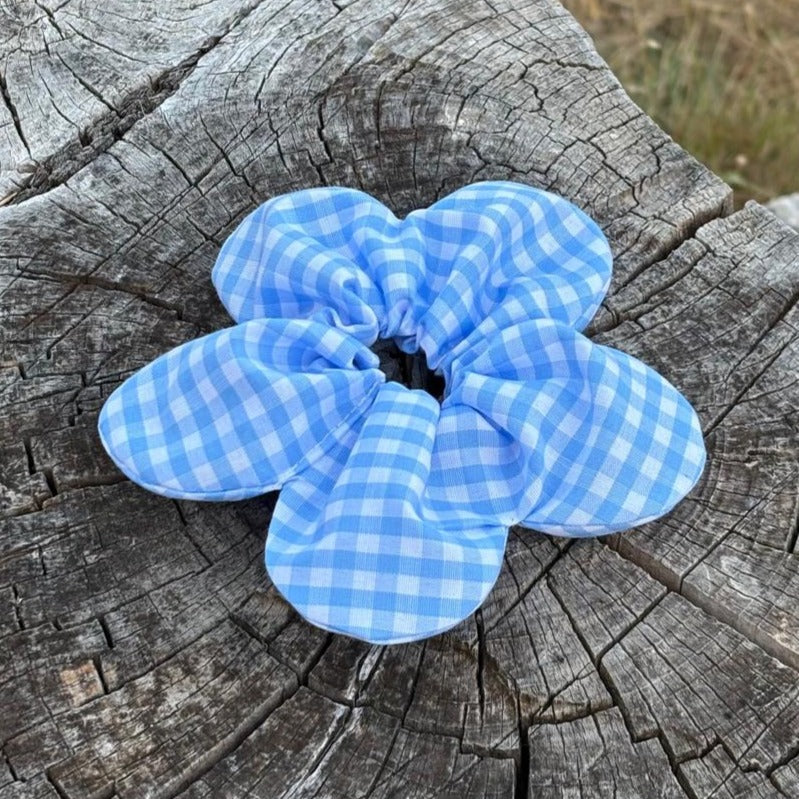 Coletero Flor Vichy Azul