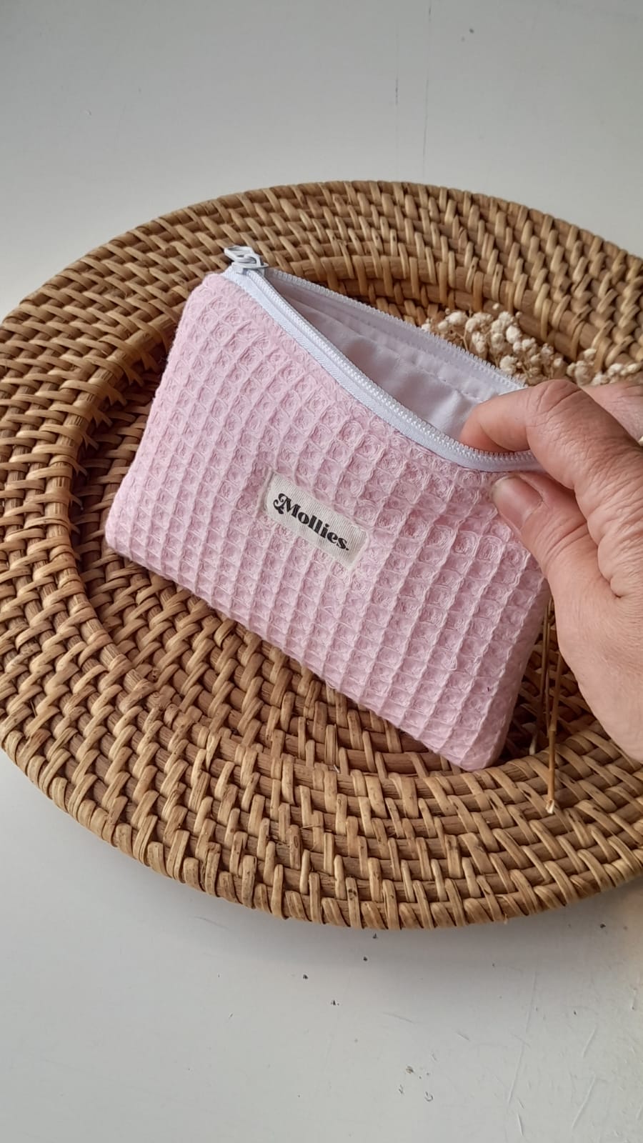 Carterita gofre rosa