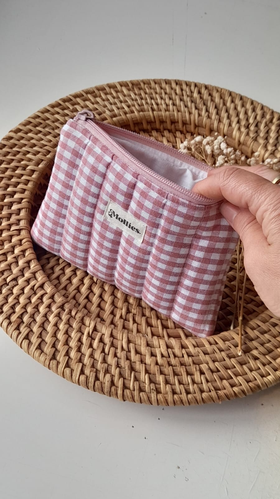 Carterita vichy rosa empolvado
