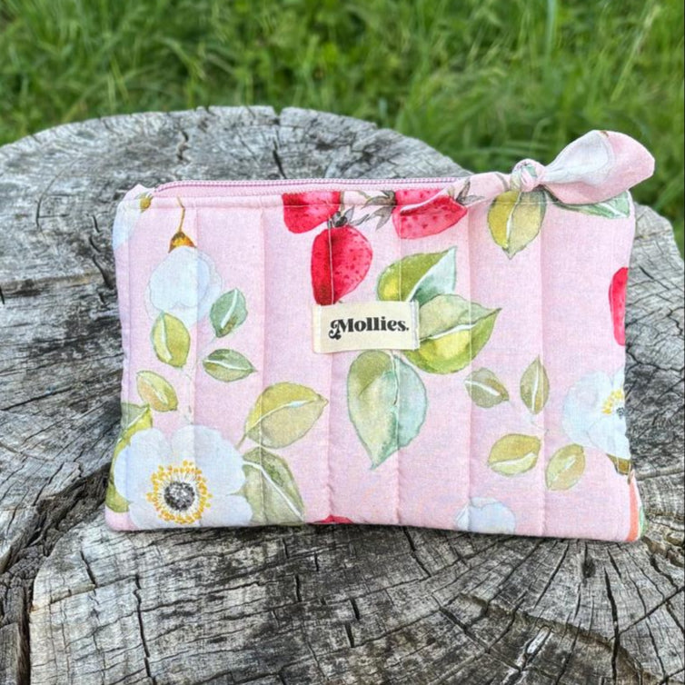 Monedero con lazo Fresas