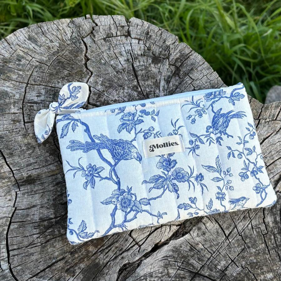 Mondero con lazo Blanco y azul